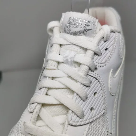 Nike Air Max 90 Premium White Athletic Sneakers - Picture 7 of 14